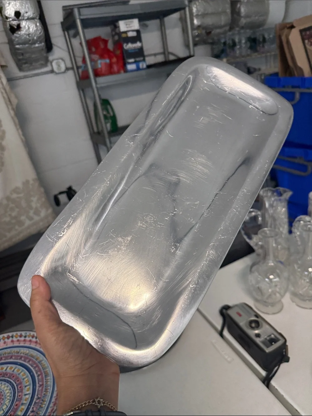 Nambe Polished Silver Rectangular Tray
